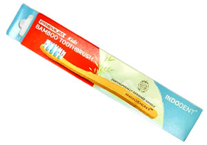 Indodent, Premium Kids Bamboo Toothbrush (blue)