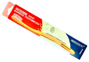 Indodent, Premium Adult Bamboo Toothbrush (medium-pink)